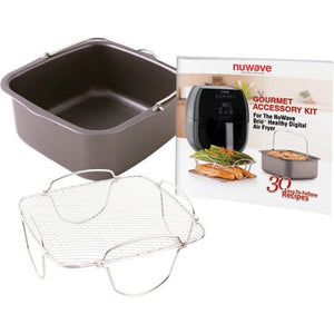 NuWave - Brio Gourmet Accessory Kit - Charcoal/Stainless Steel